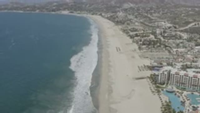 SAN JOSE DEL CABO MEXICO-2020: Houses And Buildings In Front Of A Beach With