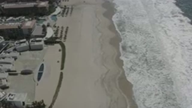 SAN JOSE DEL CABO MEXICO-2020: Aerial View Of This Beautiful Calm Beach And