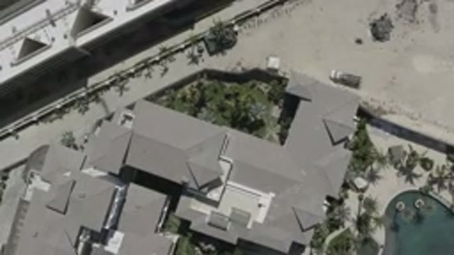 SAN JOSE DEL CABO MEXICO-2020: Aerial View Of Huge Mansion Hidden In An