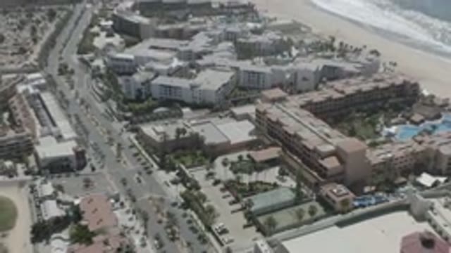 SAN JOSE DEL CABO MEXICO-2020: An Entire City Filled With Buildings Streets Cars