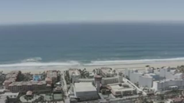 SAN JOSE DEL CABO MEXICO-2020: Zooming Aerial Footage Of Coastal Shoreline Full