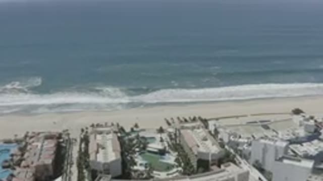 SAN JOSE DEL CABO MEXICO-2020: Aerial View Of A City And Blue Sea