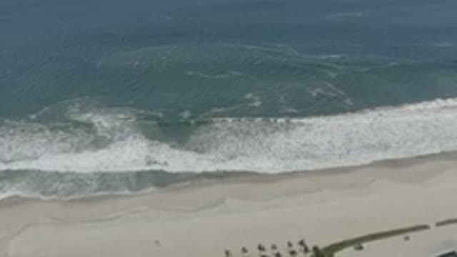 SAN JOSE DEL CABO MEXICO-2020: Drone Footage Of A Beach As The Waves Crash On