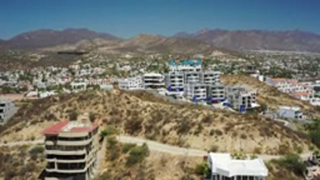 SAN JOSE DEL CABO MEXICO-2020: Beautiful City Hills Recorded By Drone Camera