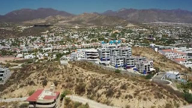 SAN JOSE DEL CABO MEXICO-2020: Drone Films Several Buildings With Swimming Pool