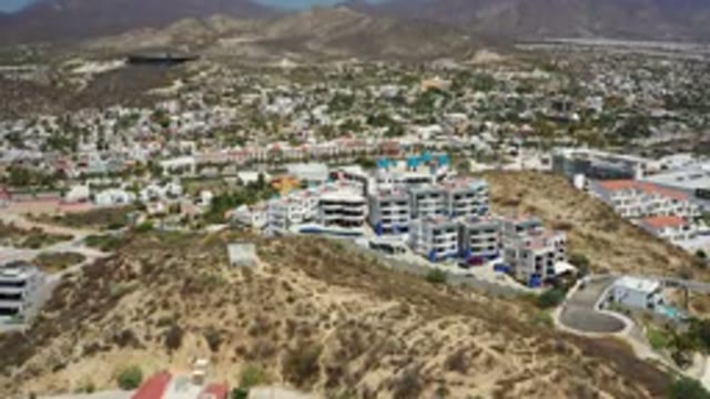 SAN JOSE DEL CABO MEXICO-2020: An Aerial View Of A Hill With Apartment Buildings