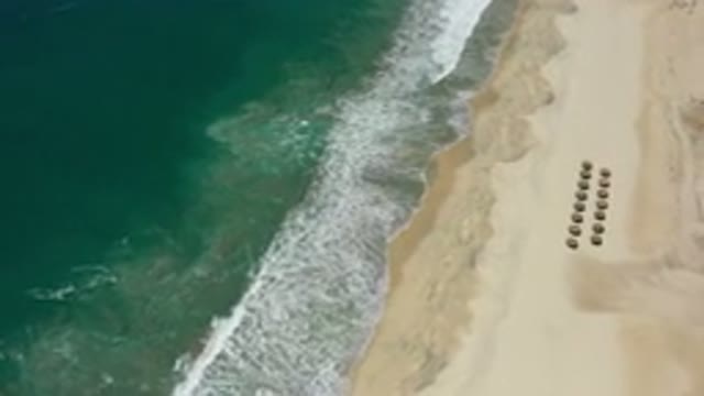 SAN JOSE DEL CABO MEXICO-2020: Aerial View of Beach and Sea Beautifully Recorded