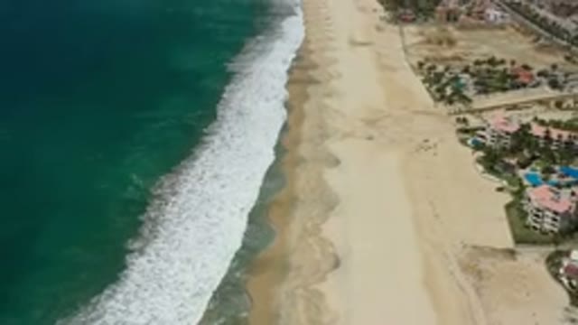 SAN JOSE DEL CABO MEXICO-2020: Deep Navy Blue Sea With Calm Waves Crashing At