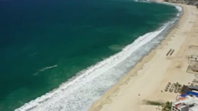 SAN JOSE DEL CABO MEXICO-2020: Aerial View Of The Beach From Above