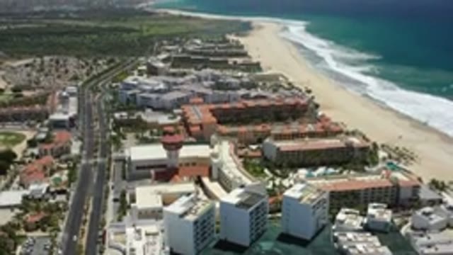 SAN JOSE DEL CABO MEXICO-2020: Top View Of A City With Many Buildings And A