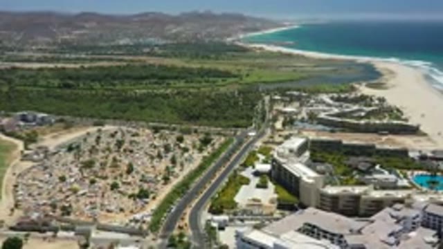 SAN JOSE DEL CABO MEXICO-2020: Aerial View of Coast City