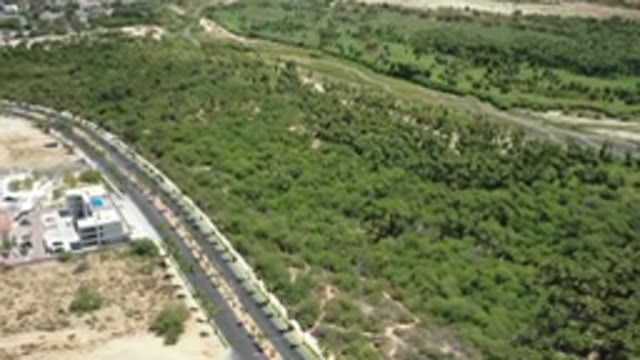 SAN JOSE DEL CABO MEXICO-2020: Zooming Out of American Countryside Seeing Green