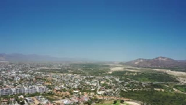 SAN JOSE DEL CABO MEXICO-2020: Aerial View Of A Residential Area On A Sunny Day