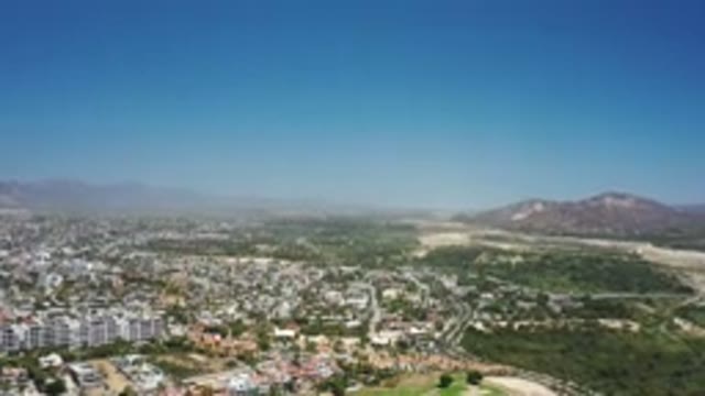 SAN JOSE DEL CABO MEXICO-2020: Aerial View Of The Mexican Landscape With The