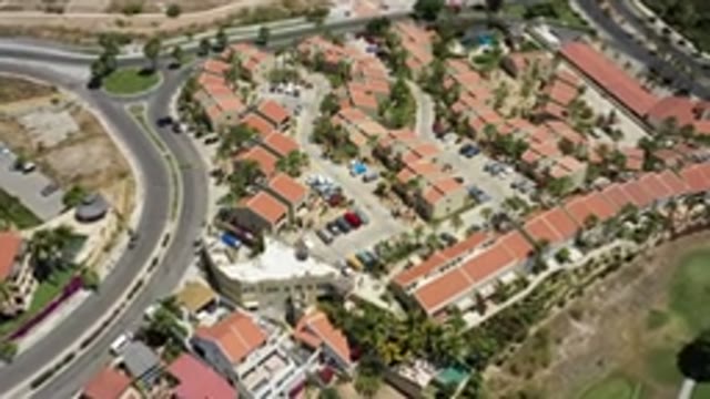 SAN JOSE DEL CABO MEXICO-2020: Aerial View Of A Suburb That Includes Some Houses