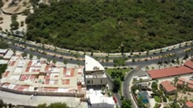 SAN JOSE DEL CABO MEXICO-2020: Aerial Footage Of A Large City With Massive Roadways And Buildings