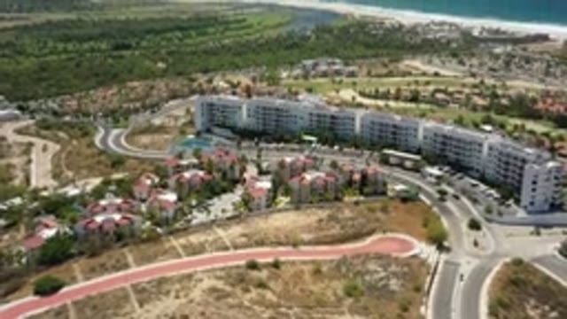 SAN JOSE DEL CABO MEXICO-2020: A View Of An Area With Buildings Roads Trees And A