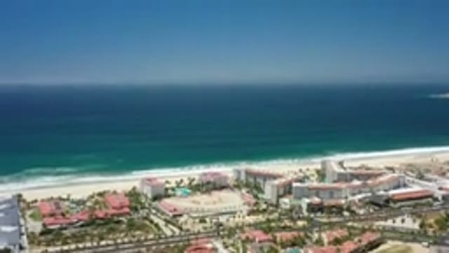 SAN JOSE DEL CABO MEXICO-2020: An Aerial View Of The Gorgeous Ocean Beach And