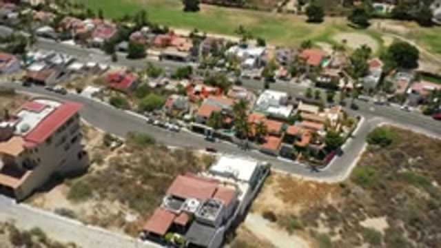 SAN JOSE DEL CABO MEXICO-2020: Aerial Footage Of Mountainside Residential Area
