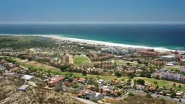 SAN JOSE DEL CABO MEXICO-2020: Beautiful Aerial View Of Beach And Beach Houses