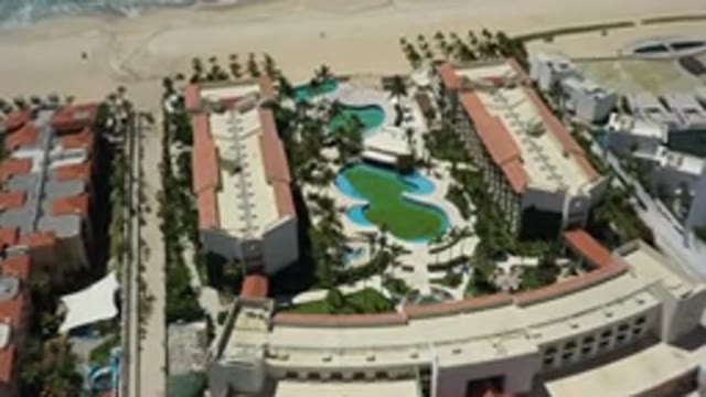 SAN JOSE DEL CABO MEXICO-2020: Vacation Hotels Have Pretty Swimming Pools And