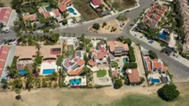 SAN JOSE DEL CABO MEXICO-2020: Top View Of A Structured Landscaped Buildings In