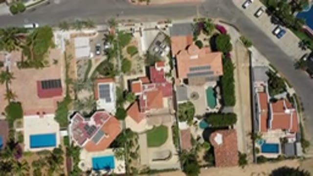 SAN JOSE DEL CABO MEXICO-2020: Three Roads Connect At A Traffic Island In An Urban Neighborhood