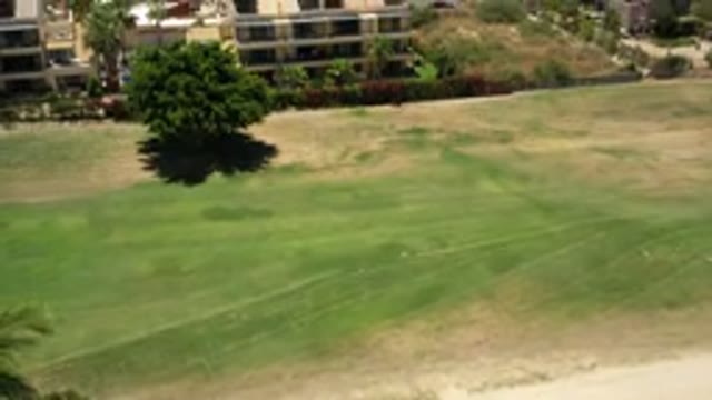 SAN JOSE DEL CABO MEXICO-2020: Upper-Class Neighborhood With Green Field
