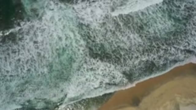 SAN JOSE DEL CABO MEXICO-2020: Aerial View Of Ocean Waves Crashing Along The Coast
