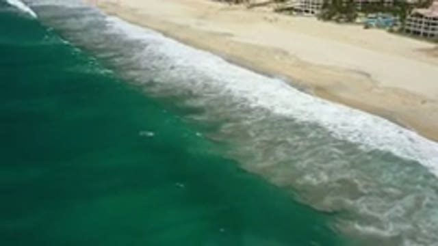SAN JOSE DEL CABO MEXICO-2020: Waves Crashing Upon An Empty Shore With No People