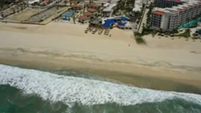 SAN JOSE DEL CABO MEXICO-2020: Calming Beach Observed From Up High