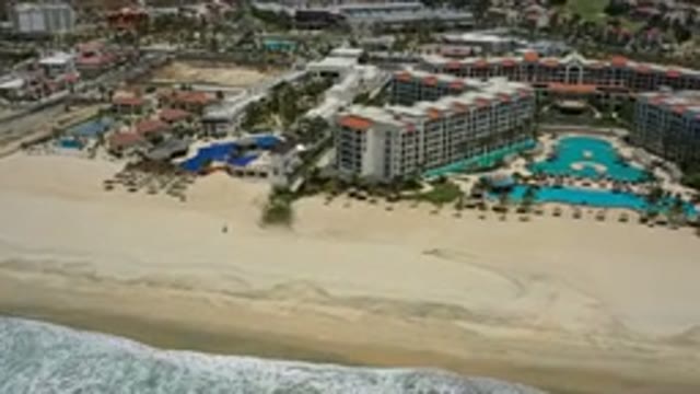 SAN JOSE DEL CABO MEXICO-2020: Drone Shoots Aerial Footage Of Breathtaking Beach
