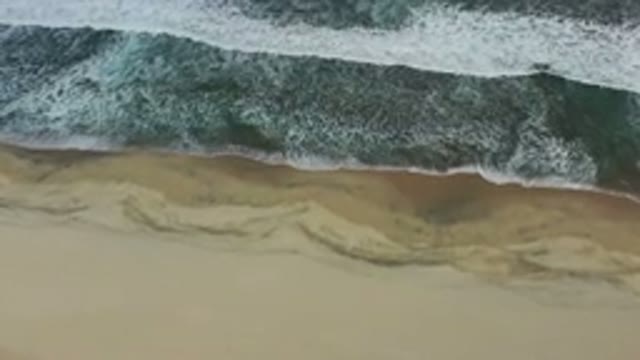 SAN JOSE DEL CABO MEXICO-2020: Top View Of A Beach With Gentle Waves Towards The Shore