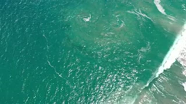 SAN JOSE DEL CABO MEXICO-2020: Deep Shiny Blue Sea Recorded From The Sky With A