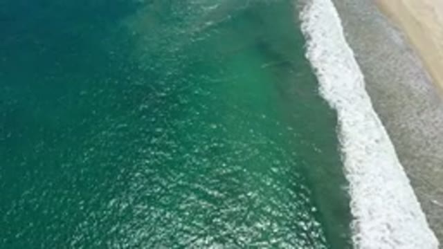 SAN JOSE DEL CABO MEXICO-2020: A Top View Of A Clean Beach With Gentle White Waves