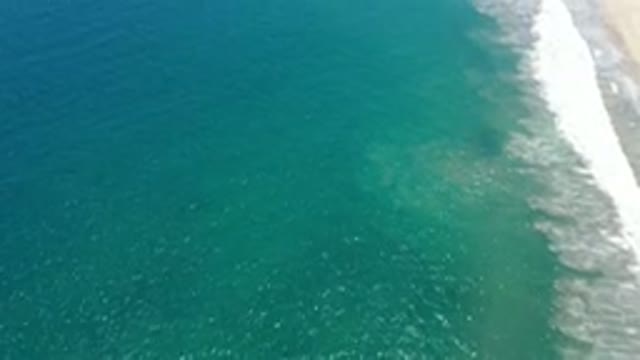 SAN JOSE DEL CABO MEXICO-2020: Beautiful Aerial Shot Of Ocean Near Shoreline