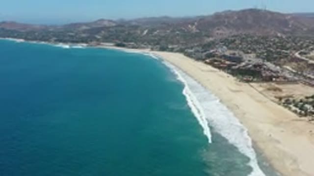 SAN JOSE DEL CABO MEXICO-2020: Aerial View of The Deep Sea in San Jose del Cabo