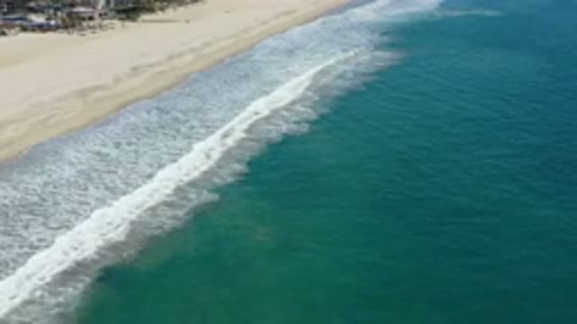 SAN JOSE DEL CABO MEXICO-2020: Beautiful Sea Waves By The Shore