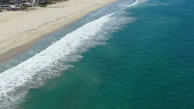 SAN JOSE DEL CABO MEXICO-2020: White Amazing Waves To The Shore