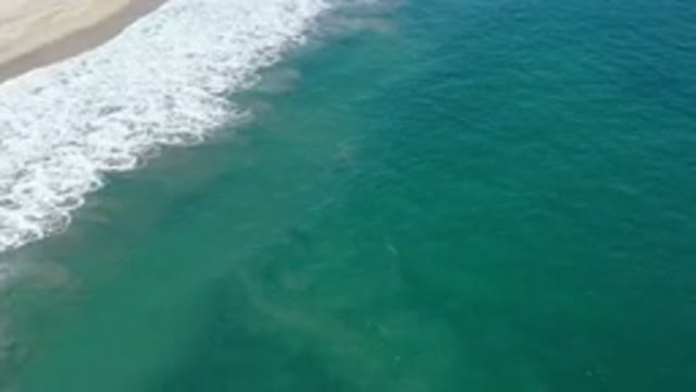 SAN JOSE DEL CABO MEXICO-2020: Calm Sea Waves Crashing On The Beach Recorded By