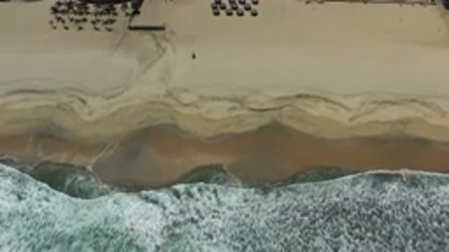 SAN JOSE DEL CABO MEXICO-2020: Birds Eye View Of Sandy Resort Beach