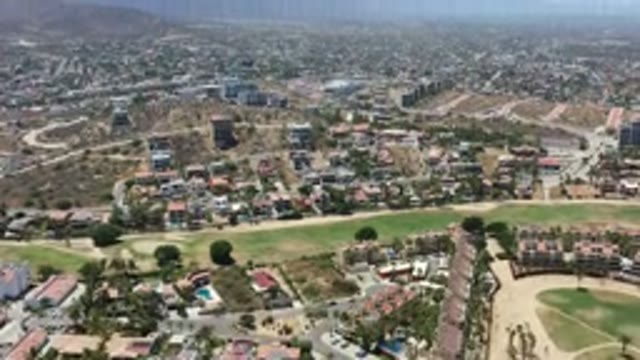 SAN JOSE DEL CABO MEXICO-2020: Aerial View of Roads and Fields from Above