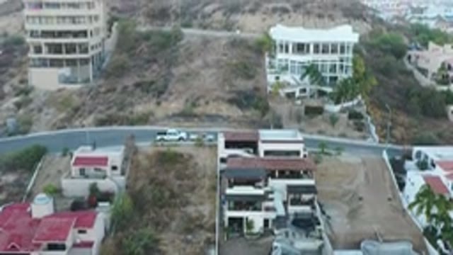 SAN JOSE DEL CABO MEXICO-2020: Houses Streets And Apartment Buildings In A Hill