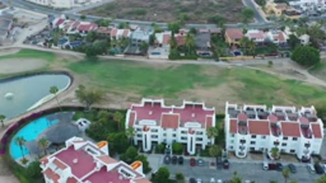 SAN JOSE DEL CABO MEXICO-2020: Overhead View Moving Away From Area Containing