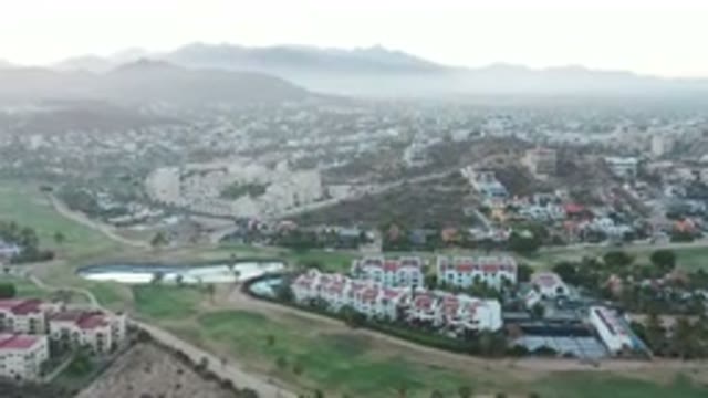 SAN JOSE DEL CABO MEXICO-2020: A View Of A Suburban Area From Above Looks Like