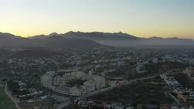 SAN JOSE DEL CABO MEXICO-2020: A Morning Hilltop View of an Old City with White Buildings
