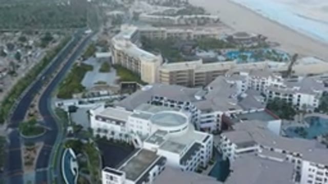 SAN JOSE DEL CABO MEXICO-2020: Drone In The Sky Records Fancy Resort Buildings