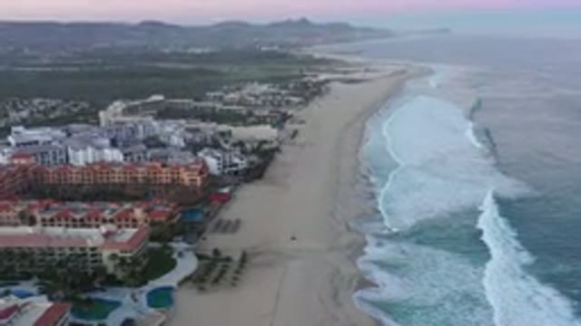 SAN JOSE DEL CABO MEXICO-2020: A Beautiful View Of The Resort Shore And The Ocean