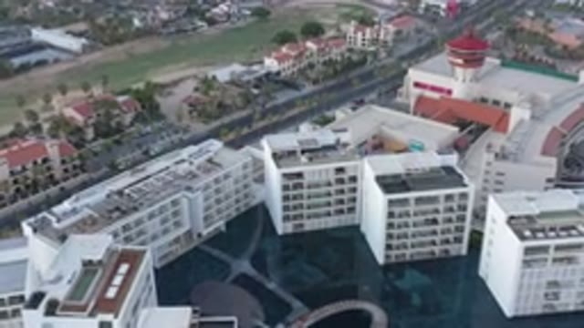 SAN JOSE DEL CABO MEXICO-2020: Aerial View Of Big Buildings And Some Houses In A