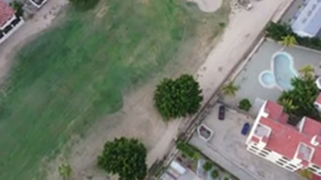 SAN JOSE DEL CABO MEXICO-2020: Overhead Panoramic Shot Of A Golf Course And A